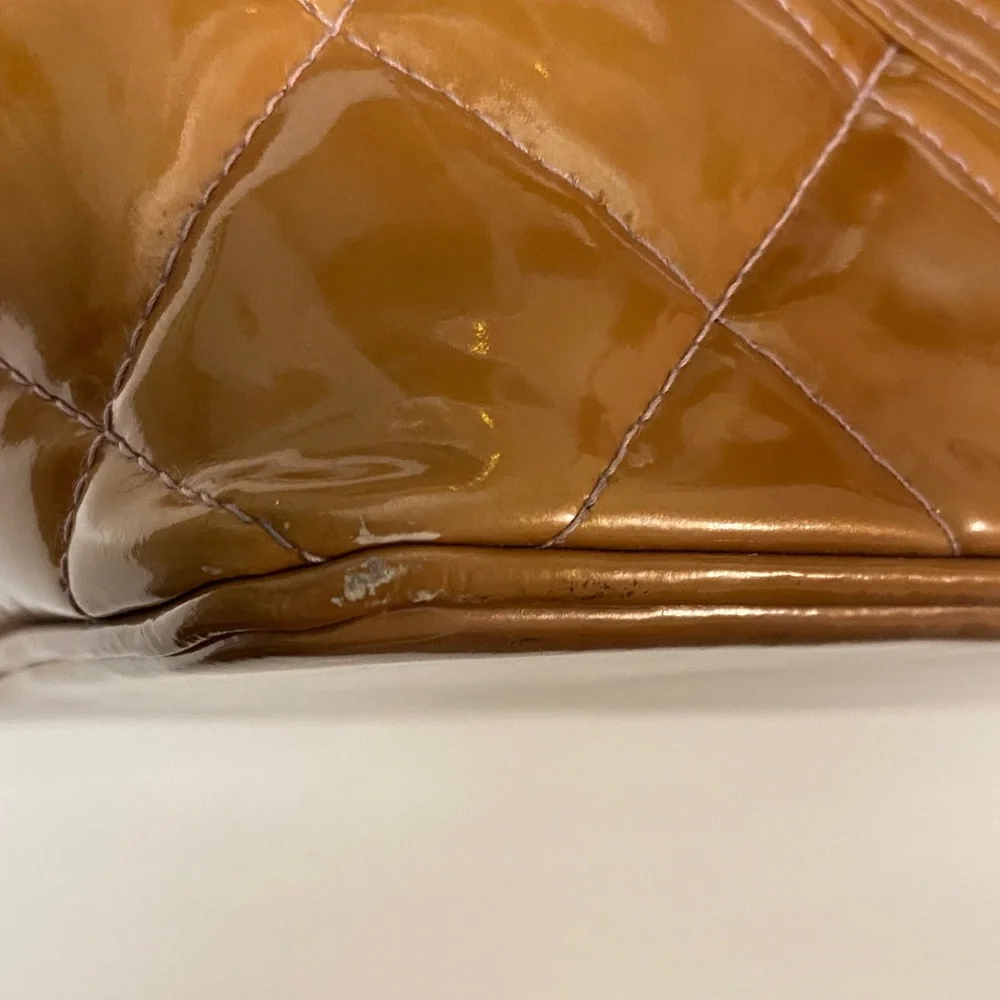 CHANEL Tan Quilted Shoulder Bag
